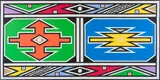 Esther Mahlangu, Untitled (Double Ndebele Pattern), 2017, acrylic on canvas