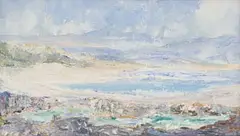 Cecil Higgs, Beachscape, oil on canvas