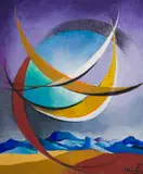 Johannes Meintjes, Die Stormberge (The Storm Mountains) (JM 846), 1964, oil on canvas laid down on board
