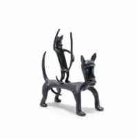 Norman Catherine, Tally Ho II (Male), bronze with brown and green patina
