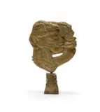 Carl Roberts, I See You, carved sandstone, on a stone base