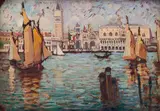 Hugo Naude, San Marco, Venice, oil on board