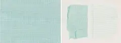 Maja Marx, Site: Crease; Site: Sectional Green, two, cotton thread on paper
