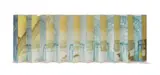 Martine Jackson, Glass Cabinet + Landscape, photolithograph on fabric laid down on wood panel