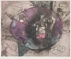 Dirk Meerkotter, Abstract Composition, 1974, colour etching on paper