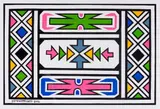 Esther Mahlangu, Untitled, 2014, colour screenprint on Somerset Velvet 330gsm paper with varnish