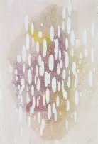 Lyndi Sales, Abstract Composition with Glitter, laser cut paper and glitter mounted on card