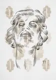 Conrad Botes, Female Anatomy 2, 2005, single colour lithograph with collé