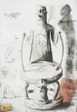 Deborah Bell, Seat of Power, Ubu in Africa Series, 1997, drypoint and chine collé on paper