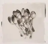 Stephen Inggs, Spoons, hand-painted silver gelatin on paper