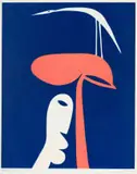 Walter Battiss, Bird, Tree, Man, 1972, colour screenprint on paper