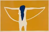 Walter Battiss, Girl Skipping, colour screenprint on paper