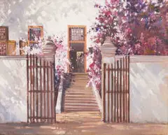 Lucy Mary Wiles, Stellenbosch Gate, oil on board