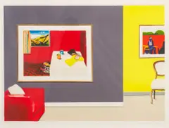 Sam Nhlengethwa, Tribute to Zwelethu Mthethwa, 2011, lithograph on paper