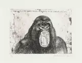 Conrad Botes, The World You Were Raised to Survive in No Longer Exists, 2022, hard and soft ground etching on paper
