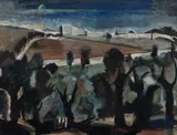 Maud Sumner, The Walls of Jerusalem from the Olive Groves, oil on canvas