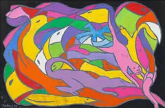 Patrick Cordingley, Abstract Animals, acrylic on board
