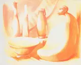 Aleksanders Klopcanovs, The Potter, oil on board