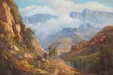 Gabriel de Jongh, Mountainous Landscape with Valley, oil on canvas