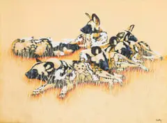 Michael Costello, Wild Dogs, oil on canvas