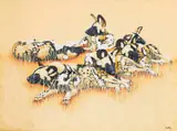 Michael Costello, Wild Dogs, oil on canvas