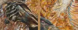 Philiswa Lila, Bursting From My Chest, oil on canvas laid on board