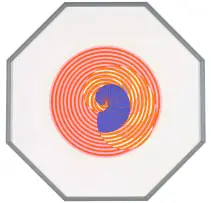Ronald Abram, Infinitesimale Constantes III, from a series of seven works, 1970, colour screenprint on cotton paper