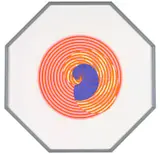 Ronald Abram, Infinitesimale Constantes III, from a series of seven works, 1970, colour screenprint on cotton paper