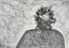 Lwando Dlamini, Drawing I, 2019, charcoal on paper