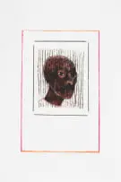 Richard Mudariki, Musoro (Head), 2016, ink and pastel on paper