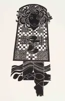 Raymond Andrews, The Dancer, woodcut on paper