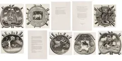 Pippa Skotnes, White Wagons, portfolio, 1993, etching and blind embossing on Zerkall Rosa rag paper