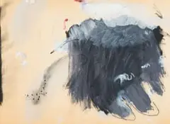 Jo Smail, Abstract Composition in Blue and Grey, 1983, charcoal and oil on paper