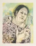 Hanneke Benadé, Untitled (Portrait of a Woman), lithograph on paper