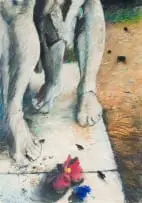 Louis van Heerden, Passage through a French Garden, pastel on paper