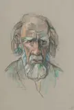 Gregoire Boonzaier, Self-Portrait, 1998, pastel on paper