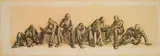 Sidney Beck, Seated Figures, charcoal on paper
