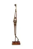 Michael Fleischer, Clown, bronze, on a wooden base