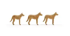 Julius Mfethe, Dogs, three, carved wood