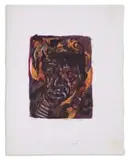 Azaria Mbatha, Face, 1960, colour screenprint on paper