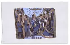 Azaria Mbatha, Untitled (Baptism of Christ I), 1960, colour screenprint on paper