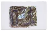 Azaria Mbatha, Untitled (Abstract in Blue and Brown), 1960, colour screenprint on paper