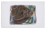 Azaria Mbatha, Untitled (Fisherman Casting Net II), 1960, colour screenprint on paper