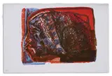 Azaria Mbatha, Side Profile in Orange and Blue, colour screenprint on paper