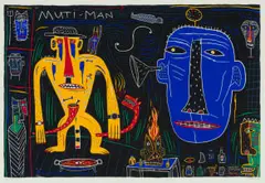 Norman Catherine, Muti Man, 1998, colour screenprint on paper