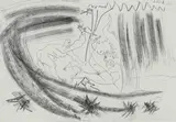Pablo Picasso, Au Théâtre: Meurtre (Murder at the Theatre), etching on paper