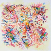 Hazel Frankel, Untitled (Abstract Composition I), oil and collage on canvas
