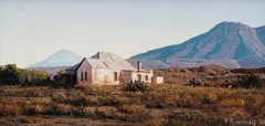 Peter Bonney, Karoo Farmhouse, 2000, oil on board