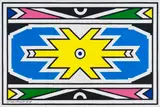 Esther Mahlangu, Ndebele Abstract with Yellow