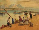 Adelio Zagni Zeelie, Hermanus, 1961, oil on board